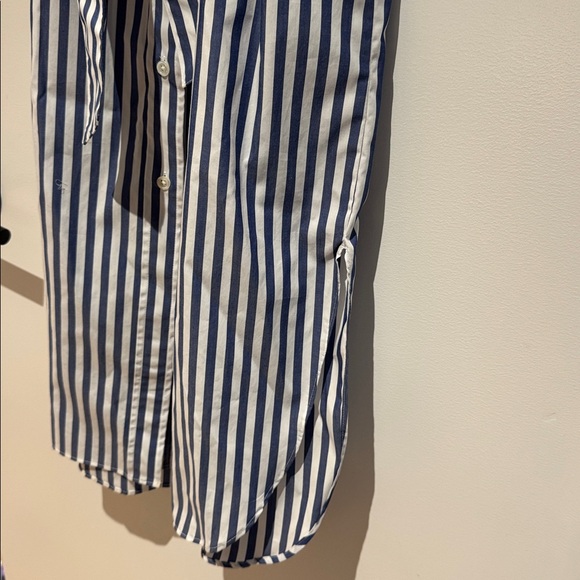 Robert Graham Blue Striped Leona Shirt Dress - Size 12 - Picture 7 of 10